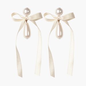 Jennifer Behr Sylvie bow pearl earrings